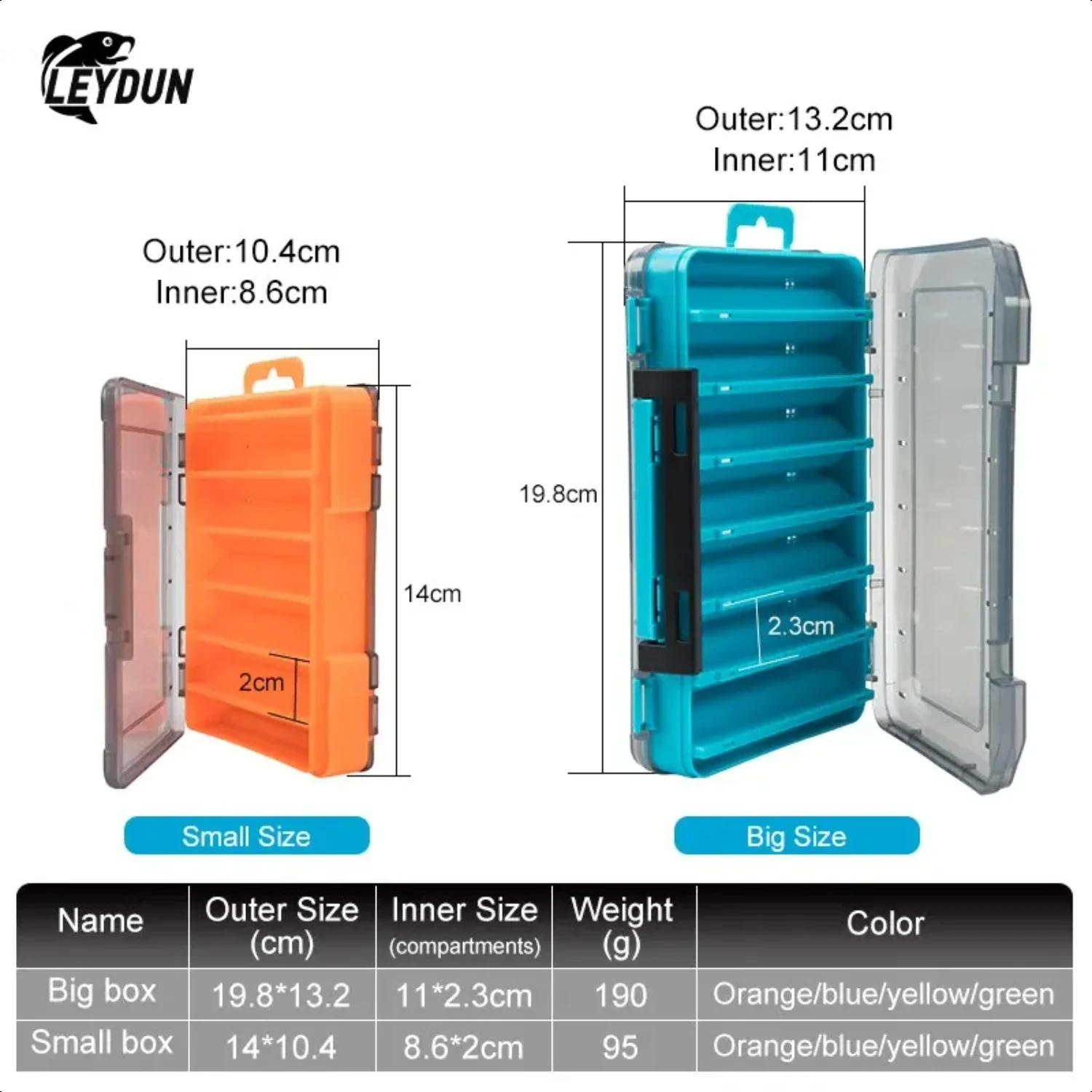 Hot 12 14 Compartments Fishing Tackle Boxes Bait Lure Hook Accessories Box  Double Sided High Strength Fishing Box