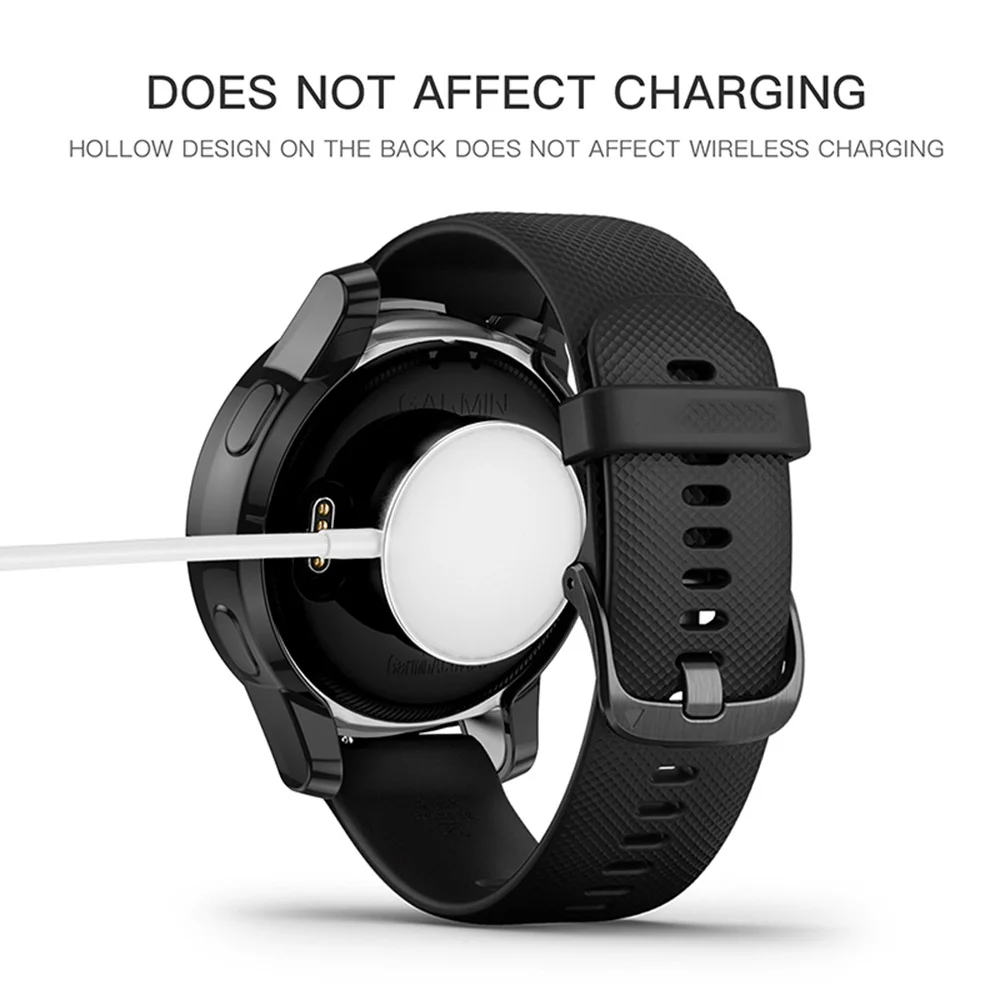 High Quality Silicone Bumper PP Bag Screen Protector Protective Scratch-proof Vivoactive ​For Garmin 3D Full Cover