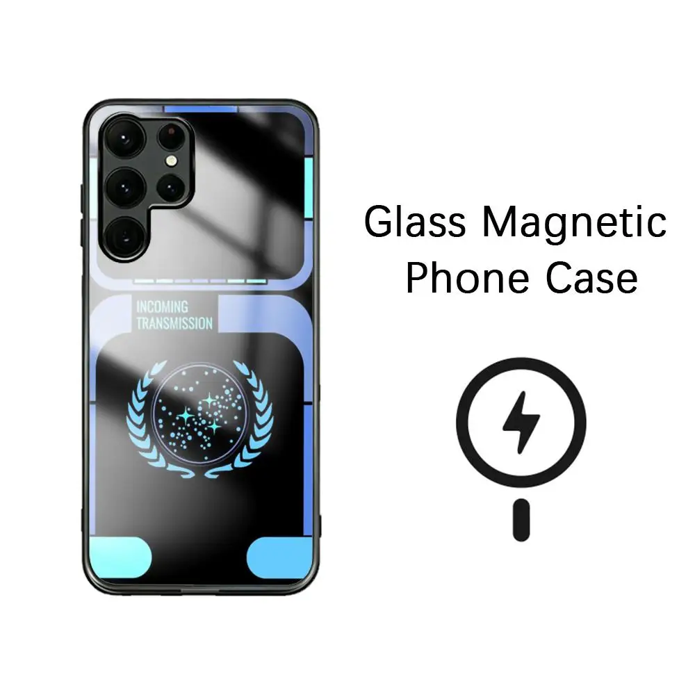 Luxury Technology Hot star trek ships Phone Case For Samsung S26 S25 S24 S23 S22 S21 S20 Plus Ultra Note20 Glass Magnetic Case
