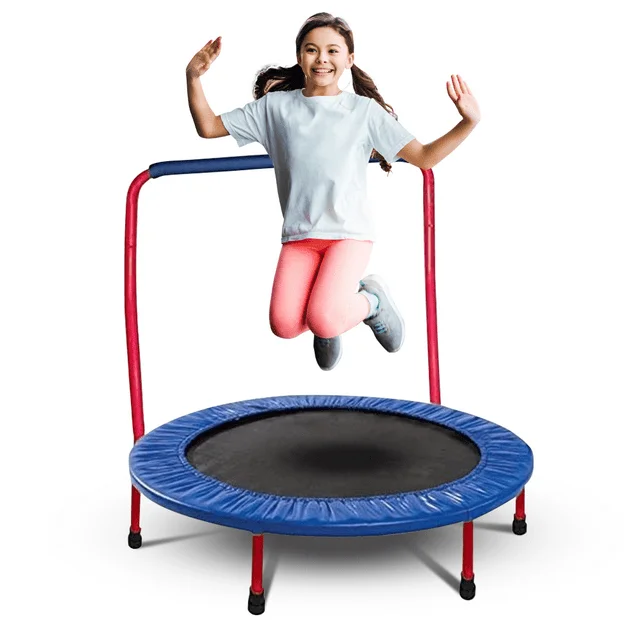 

Gymenist 36" Trampolín Infantil Con Tirador Plegable, Azul Y Rojo