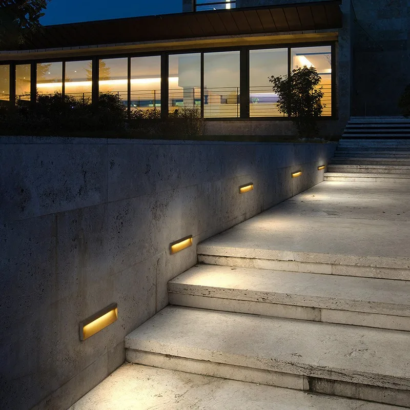 

Led Wall Light Step Stair Lights Outdoor Footlight Recessed Corner Wall Lamp Exterior Garden Light IP65 Underground Waterproof