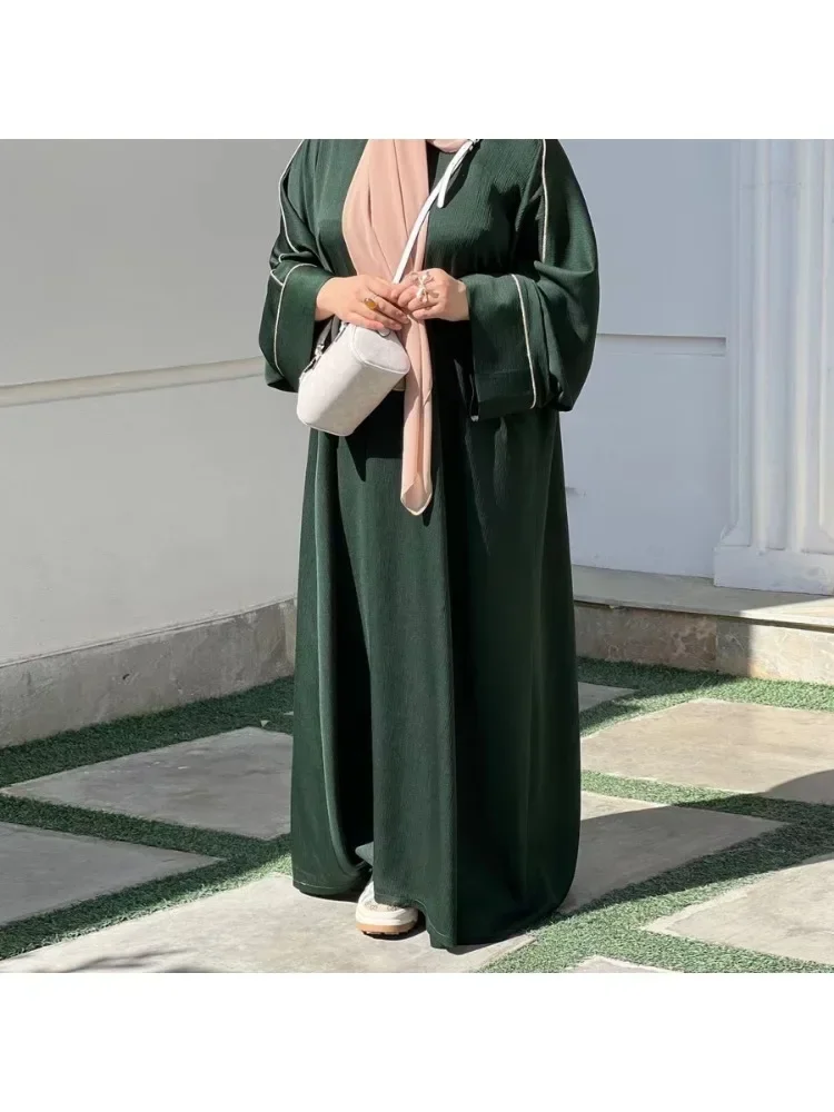 

Luxury Women Long Dress Elegant Muslim Abaya Sequin Kaftan Robes Malaysia Dubai Arab Islam Islamic Robe Caftan Splice Maxi Dress