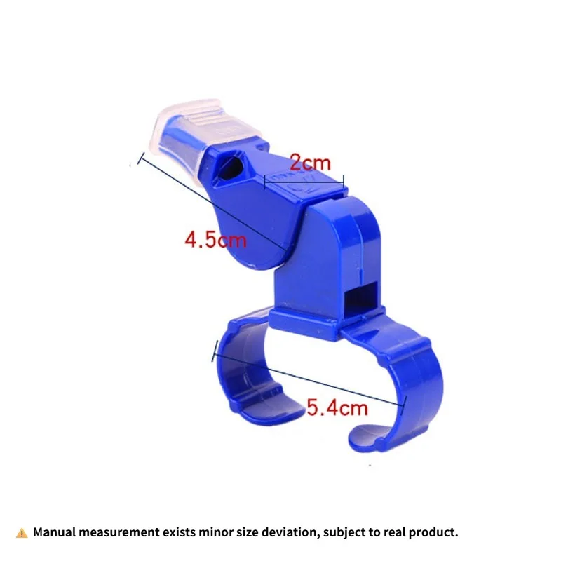Professional Pealess Plastic Referee Whistle with Finger Grip, Sports Mouth Whistle for Football Game Competition Training