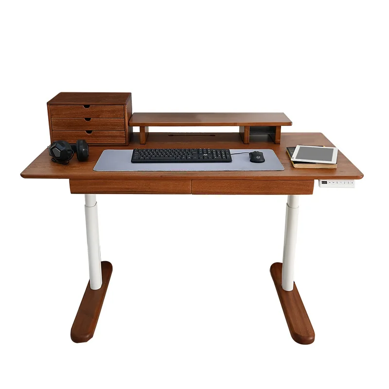

Solid wood intelligent electric lifting combination standing office e-sports dual motor learning lifting desk