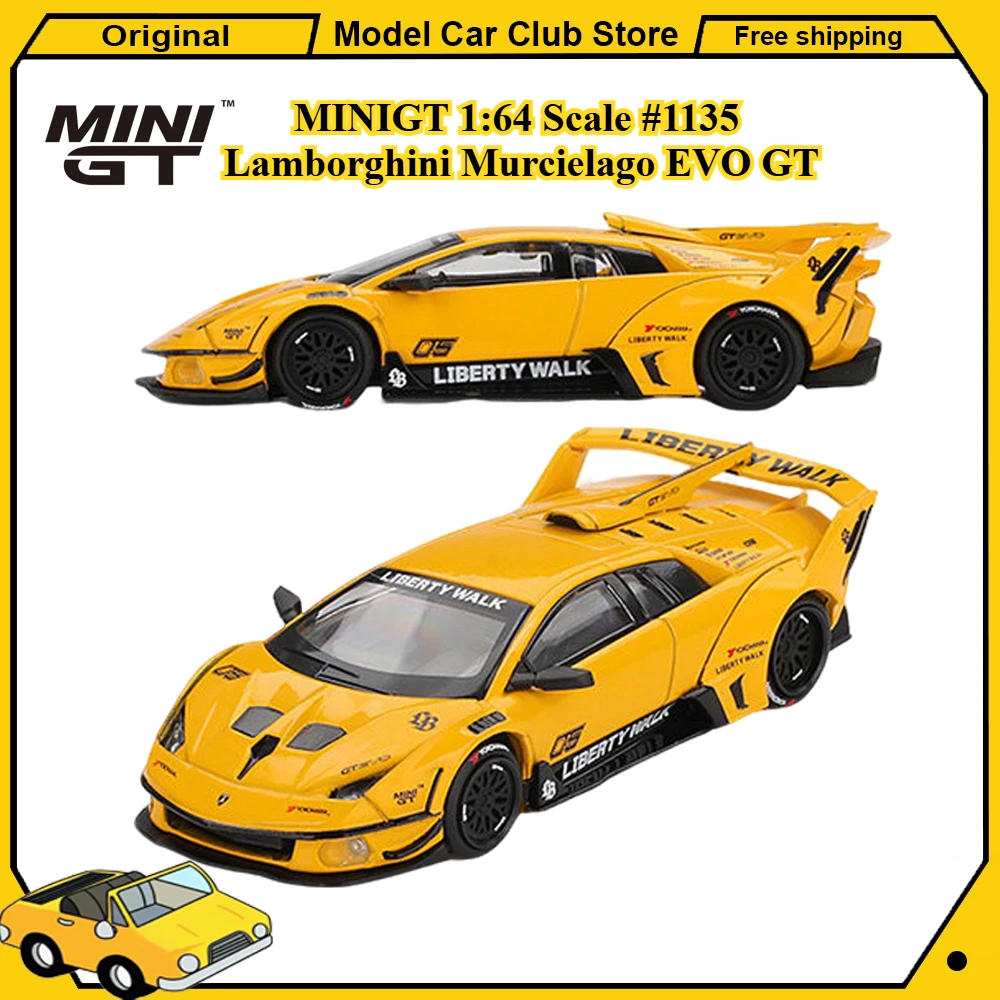 

Миниатюрные модели MINIGT в масштабе 1:64 # Модель автомобиля Lamborghini Murcielago Bat EVO GT Works из сплава, коллекционная миниатюра, украшение, игрушка для хобби, 1135