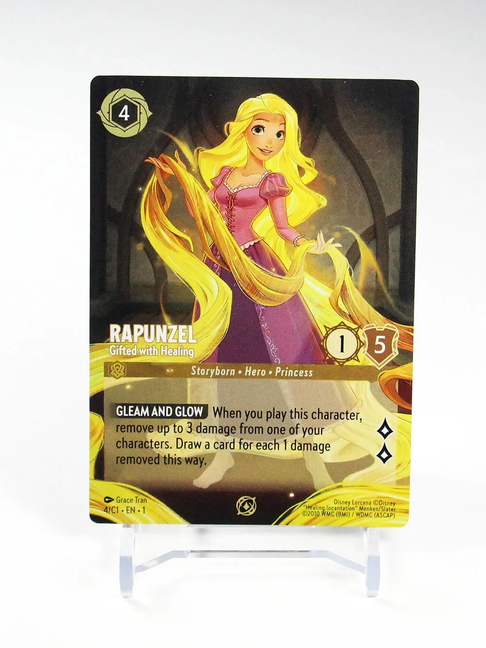 Lorcana Proxy 4 C1 3 C1 Promo Case NoneFoil High Quality RAPUNZEL cinderella TCG Game Cards