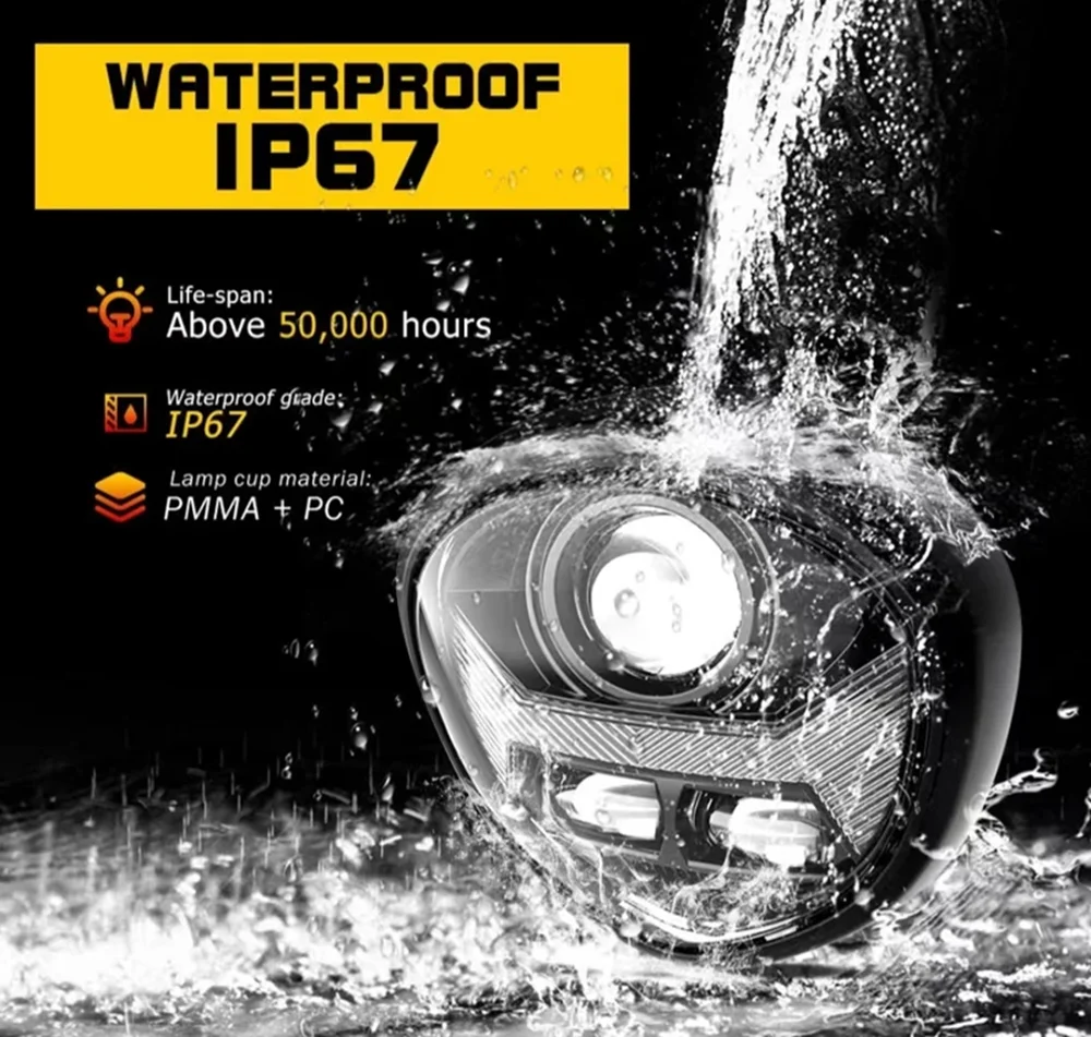 مصباح أمامي Led جديد للدراجة النارية E24 معتمد عالي منخفض شعاع DRL لـ Yamaha Motors 2010-2017 V Star 1300 XVS 1300 مقاوم للماء IP68