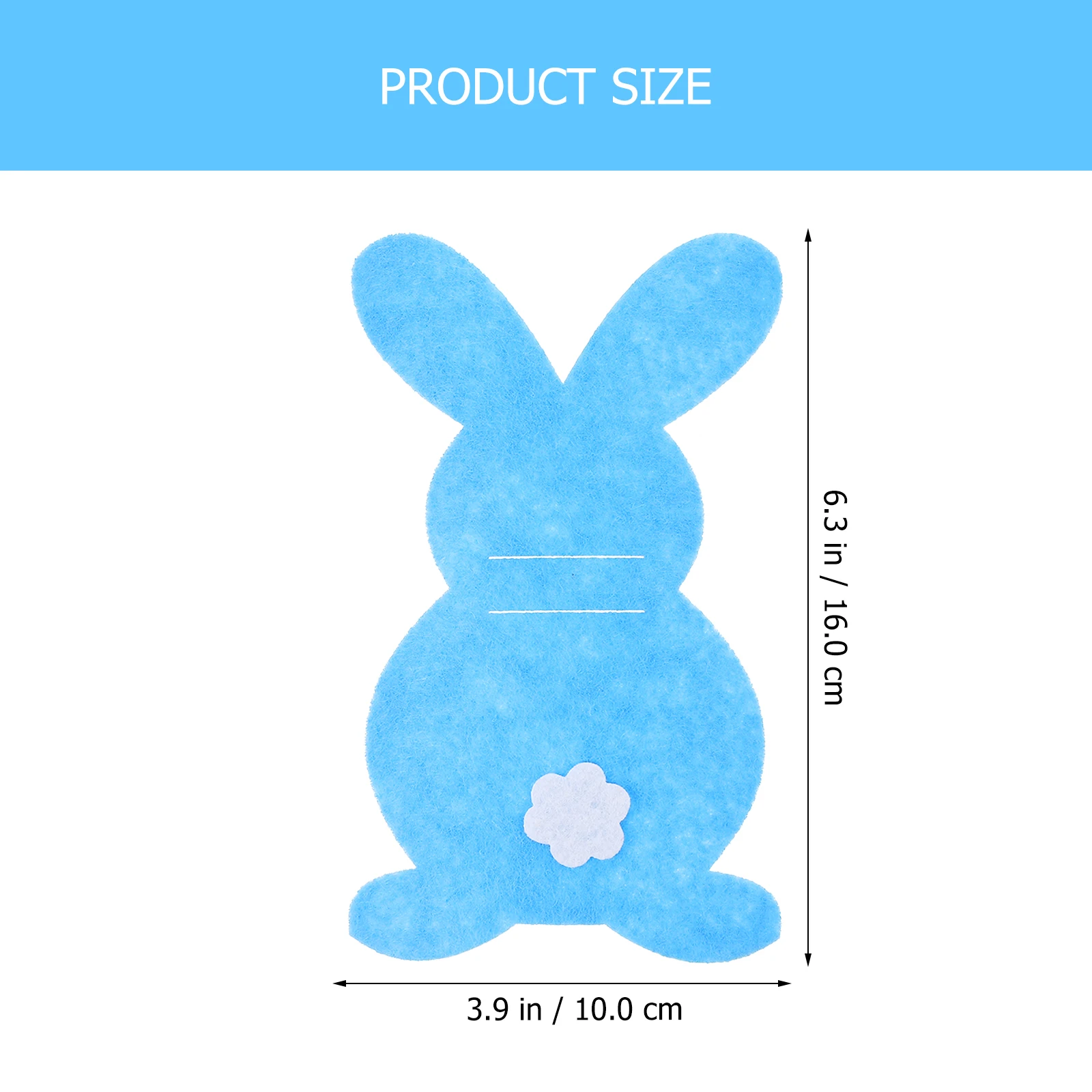 

8pcs Little Rabbit Knife Fork Bag Cutlery Cutlery Pouch Storage Nonwoven Easter Tableware Decor Party Accessories