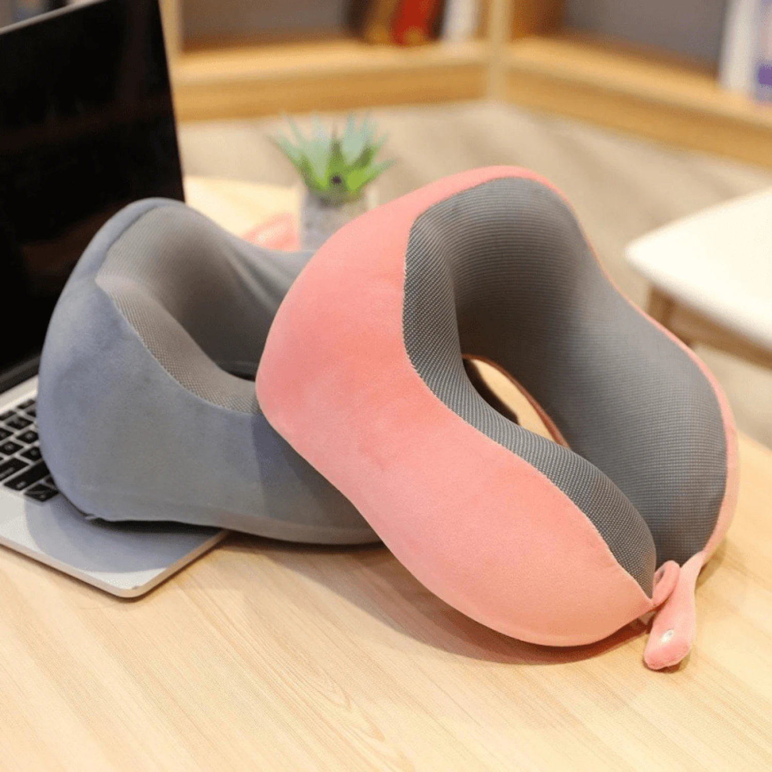 

U-Shaped Memory Foam Neck Protection Pillow - Disassembles & Washes Easily for Travel & Aircraft Use