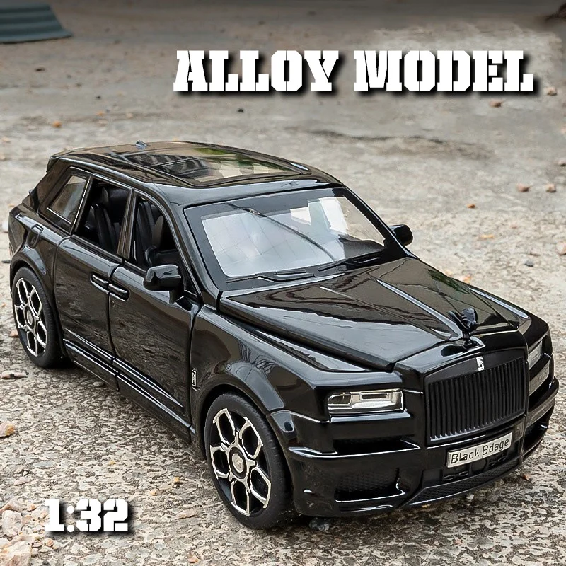 

1:32 Rolls Royce SUV Cullinan, модель автомобиля из сплава, литая под давлением, металлическая игрушечная модель автомобиля, имитация звука и света, коллекция, детские подарки