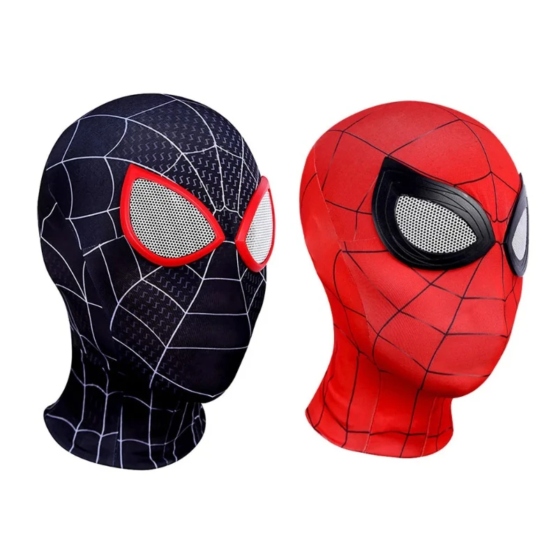 Máscara 3D de Gwen Stacy para niños y adultos, superhéroe, Iron Man, Cosplay, Miles Morales, Spiderman, accesorios para disfraces de Halloween
