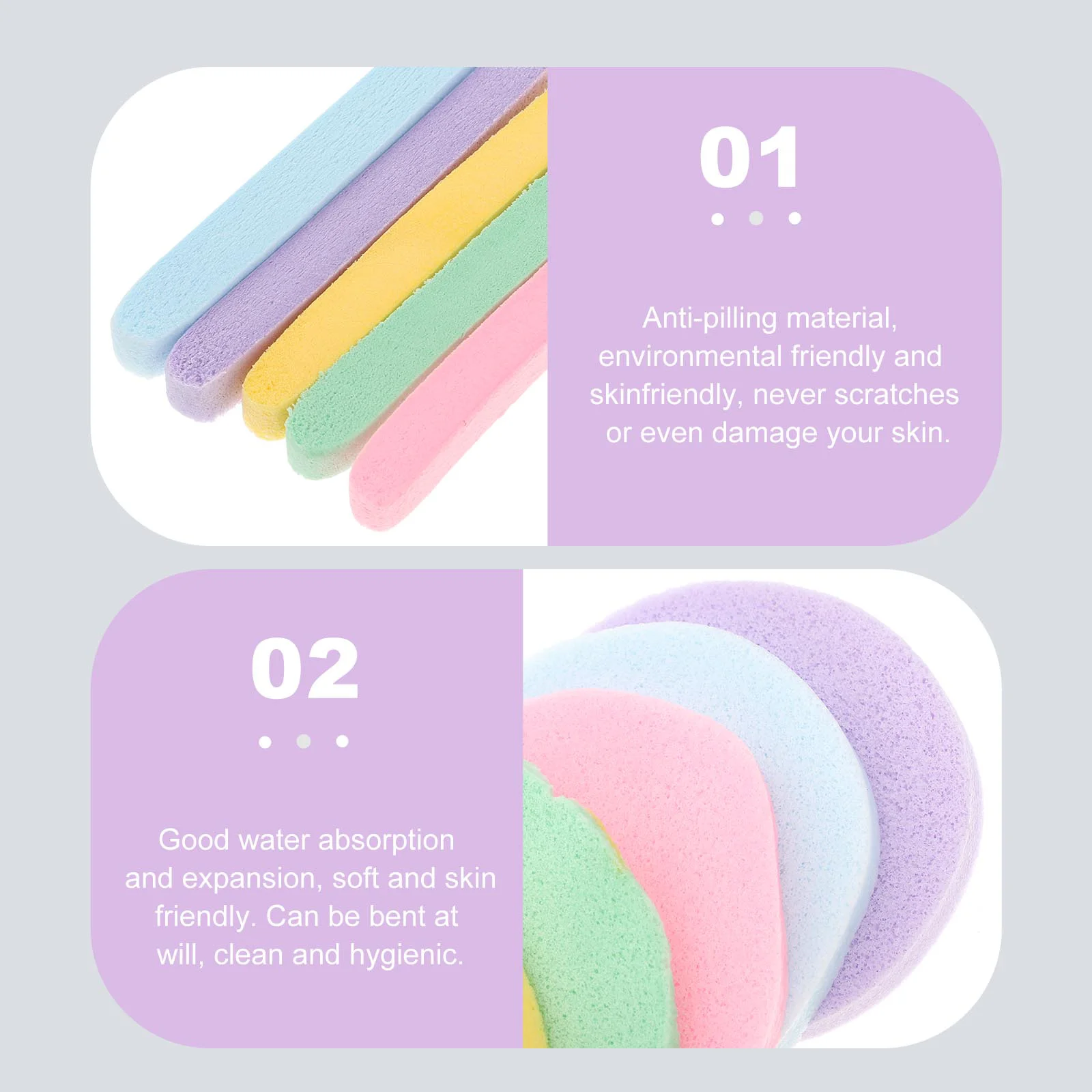 120 Pcs Sponge Face Wash Miss Eye Makeup Remover Compressed Cleansing Sponges Scrubber Pads Pva Washing Puffs Facial