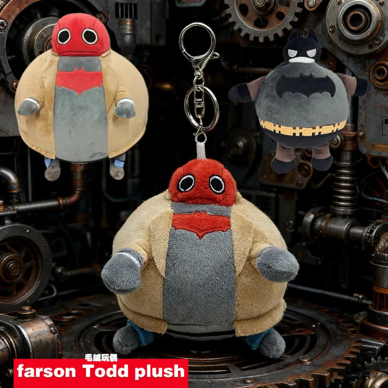 Fat Jason Todd Plush Red Hood Batman Round Chubby Stuffed Doll Soft Plush Toy Home Decor Gift For Comic Fans Collectors