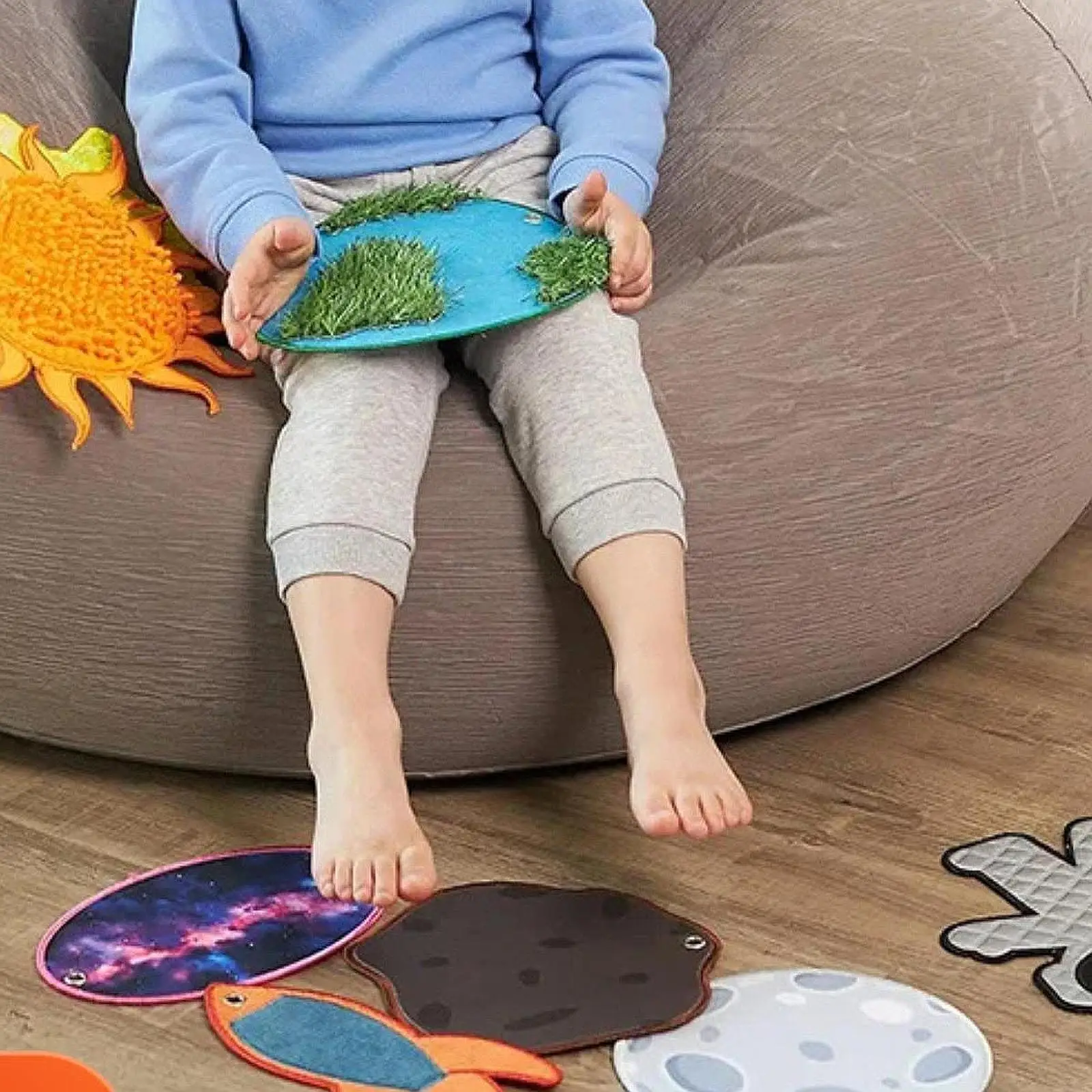 8x Sensory Tiles Textured Play Mat Educational Portable Touch Sensory Pads, Textured Floor Tiles for Daycares Classrooms Home