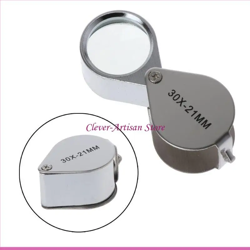 E06B Gioielli Diamond Eye Lupe Lumpier Nicchia tripletta vetro Gioiellieri 30x21mm