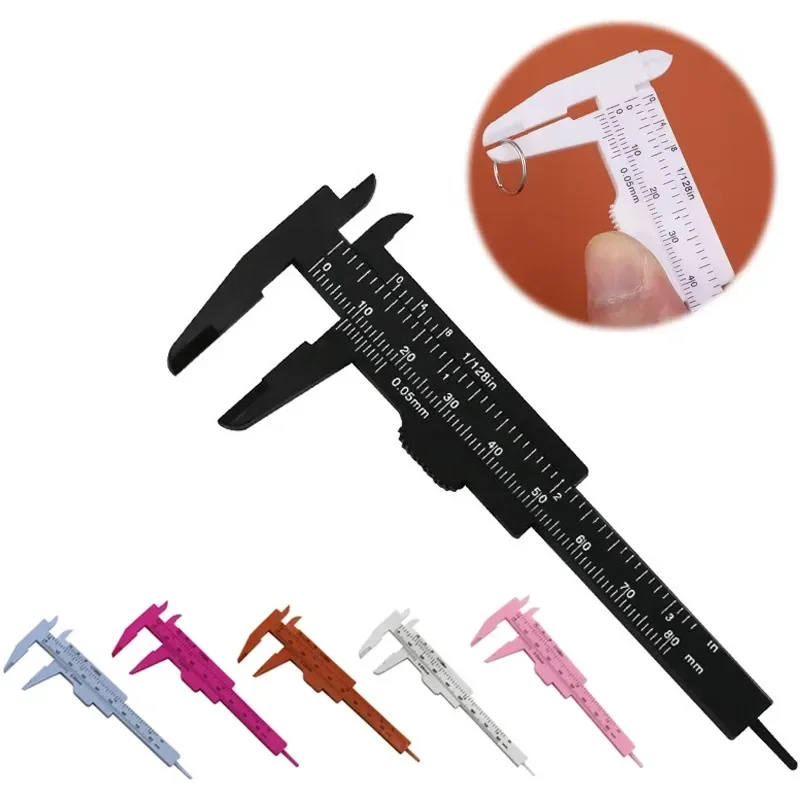 Mini 0-80mm Double Scale Plastic Vernier Caliper Ruler Measuring Student Calipers Measuring Tool Calipers Size