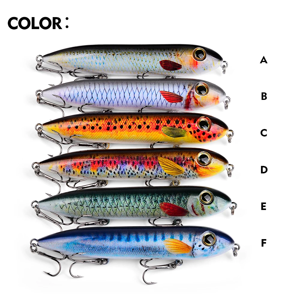 

PROBEROS 1PC Hard Bait with Treble Hooks,Catfish floats bait,Striper, Speckled Trout, Mixed Colors, ABS Body