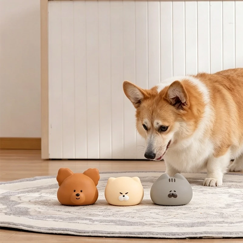 Pelota chirriante de goma para perros – Juguete masticable cachorros - imagen 4