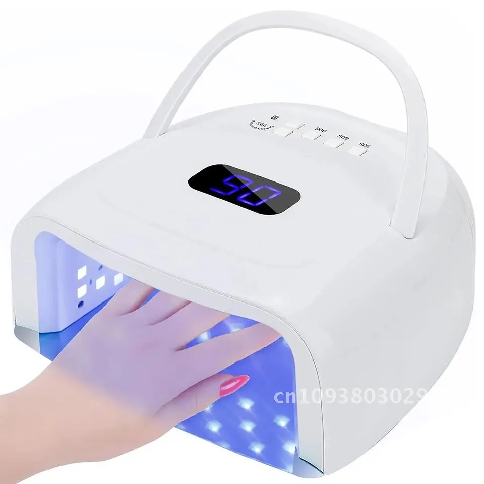 Oplaadbare LED-gelnagel Oplaadbare lampara de soi UV-lamp 96W voor metalen LCD-spijkers Draagbare lampweergave Draadloze basis en