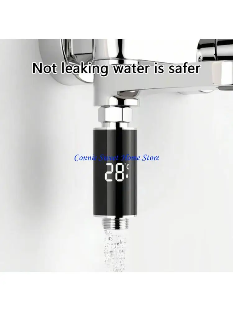 LXAF Pantalla LED Termómetros Energía Agua Monitor Temperatura Ducha Fácil Instalar