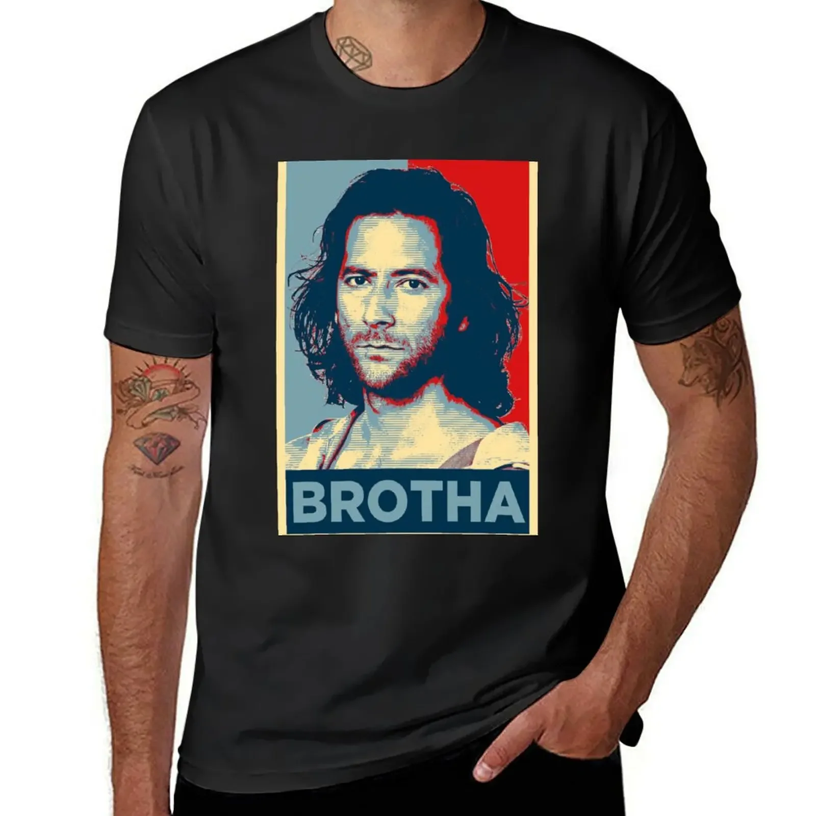 

Desmond Hume Lost - Brotha T-Shirt man clothes korean fashion mens t shirts top quality