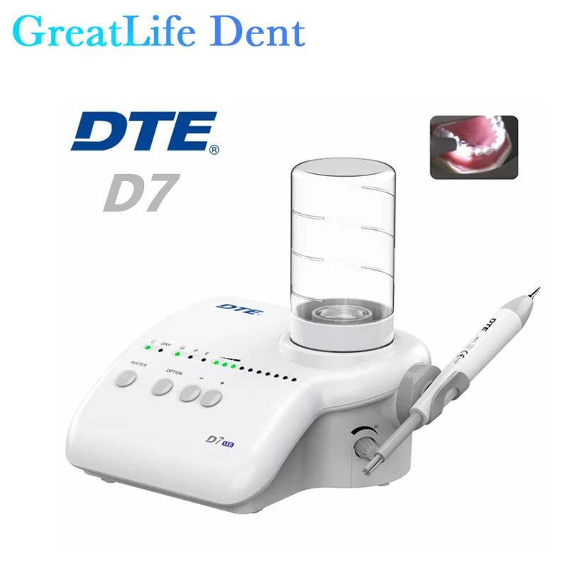 GreatLife Dent Woodpecker DTE D7 LED Dental Ultrasonic Piezo Scaler Portable Teeth Whitening Cleaning Dental Ultrasonic Scaler