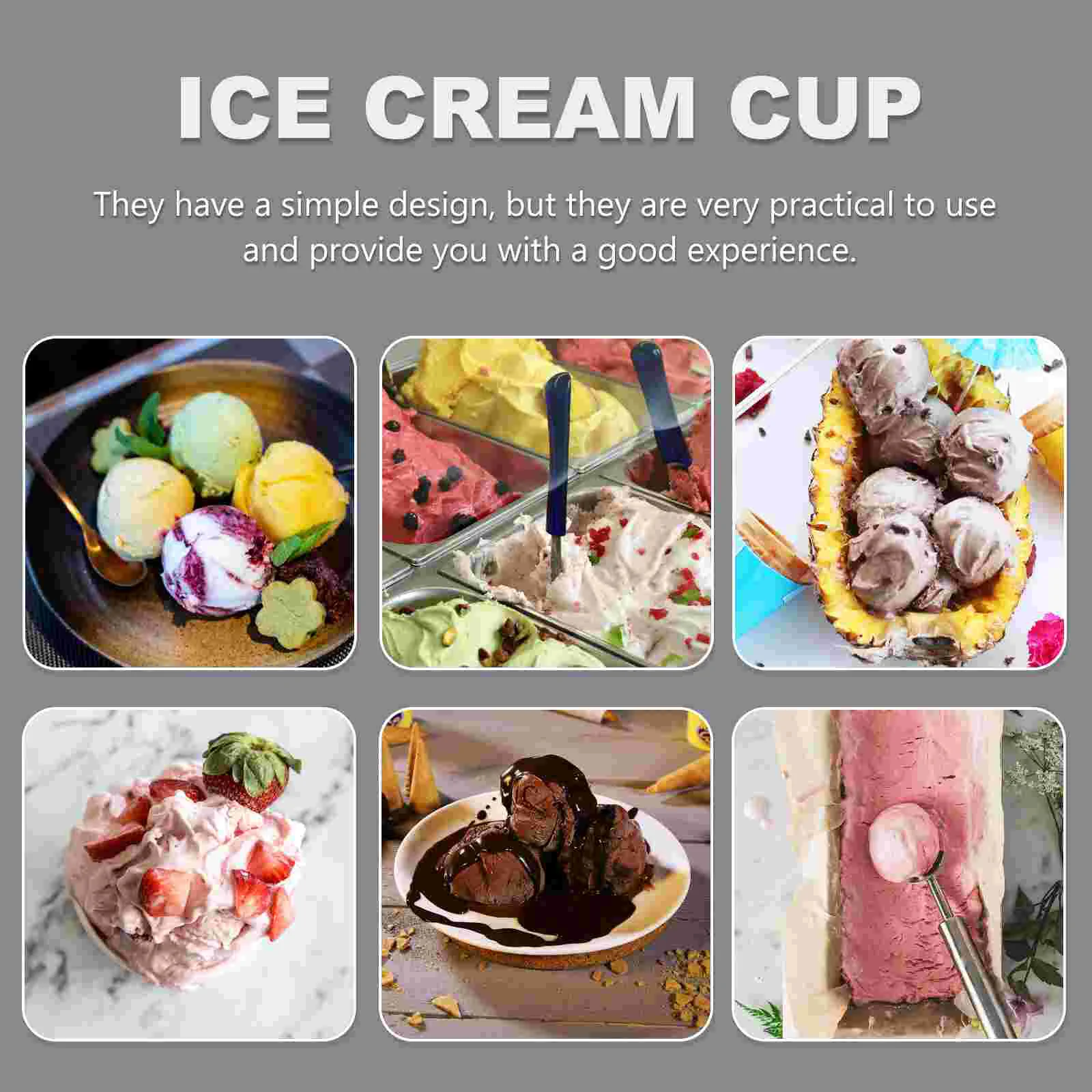 

100 Pcs Ice Cream Cups Perfect Yogurt Pudding Dessert Jelly Mousse Cake Small Snack Paper