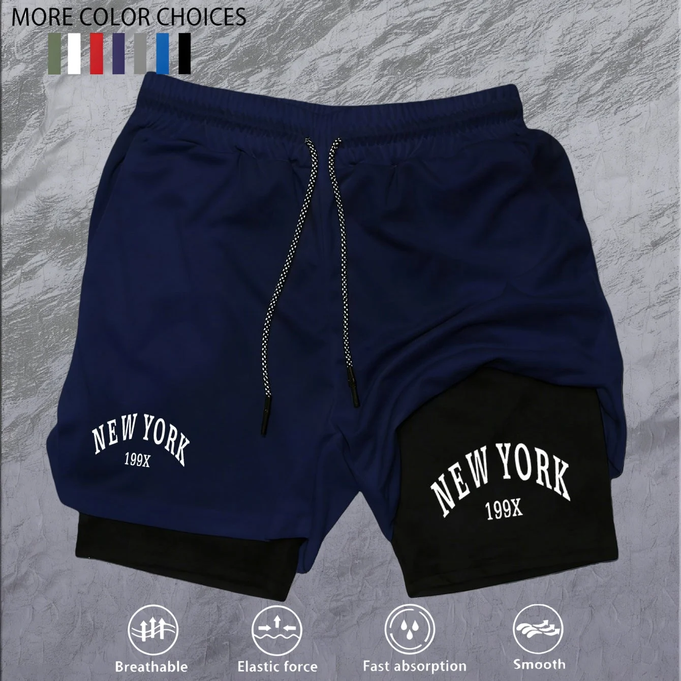 

2026 Summer Running Shorts Men 2 in 1 Sports Jogging Fitness Shorts Training Quick Dry Mens Gym Men Shorts Sport gym Short Pants