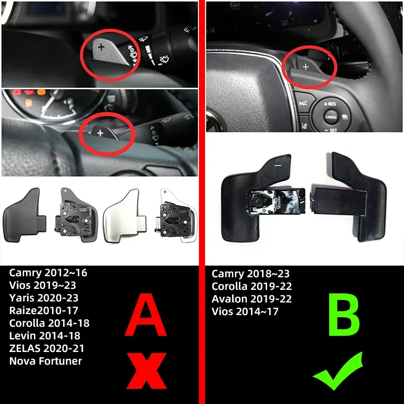 For Toyota Steering Wheel Paddle Shift camry Vios corolla avalon Altis Paddle Shift extension accessories