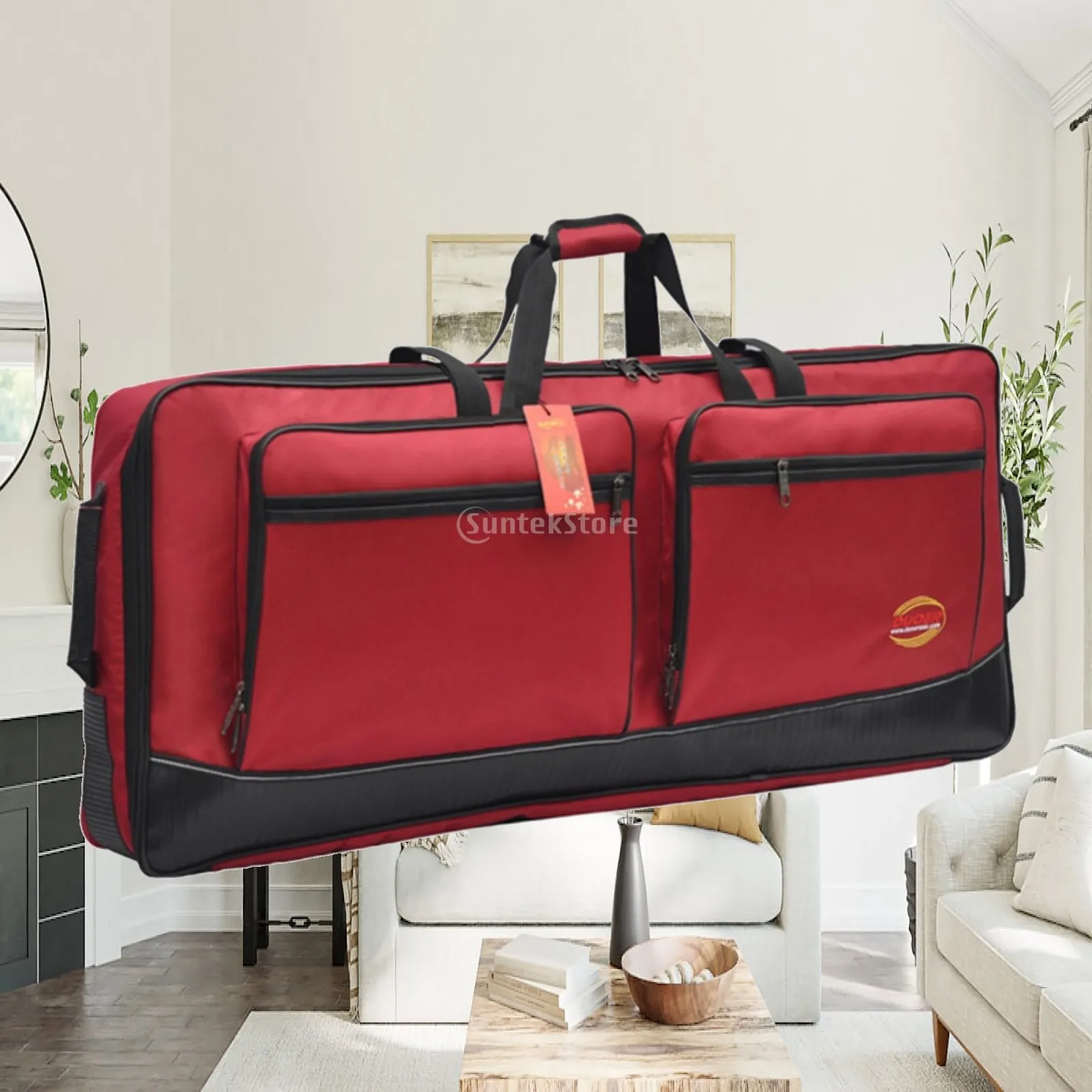 Waterproof Padded Keyboard Bag for 61 Key Digital Piano Oxford Case with Dual Carry Handles and Strap