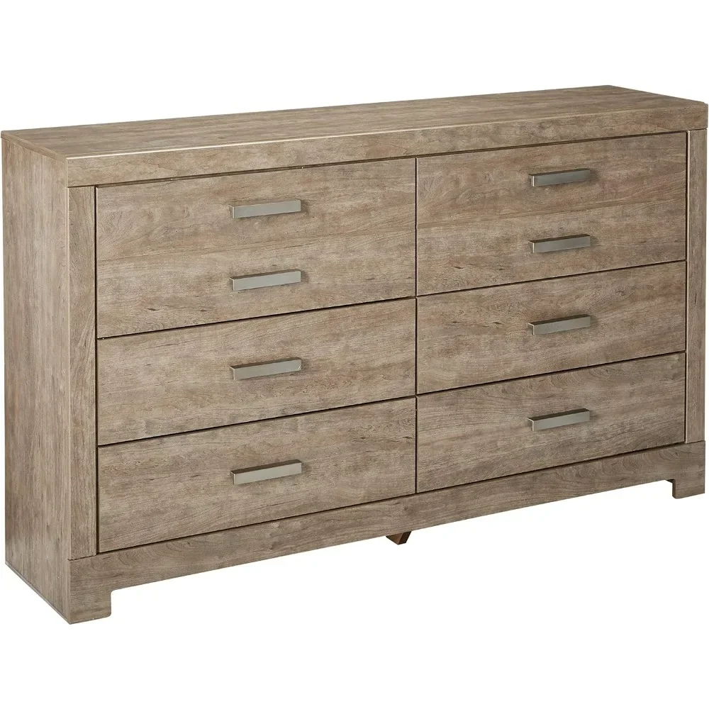 Culverbach Scandinavian 6 Drawer Dresser Showcases Weathered Gray Display Cabinet in the Living Room Armoires De Salon Showcase