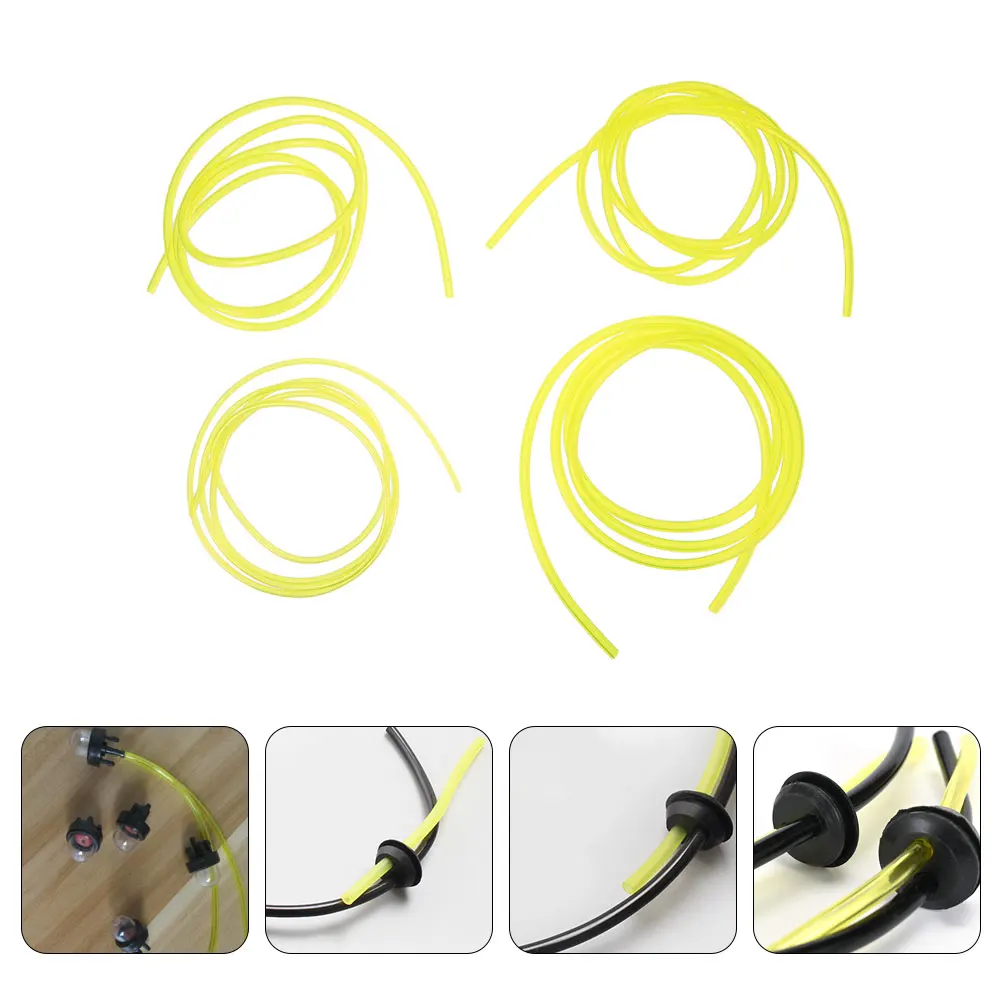 

4 pcs Line Hose Durable Oil Resistant Grass Mower Line Hose Small Engine Petrol Gas Tube For Chainsaw Grass Trimmer Mower