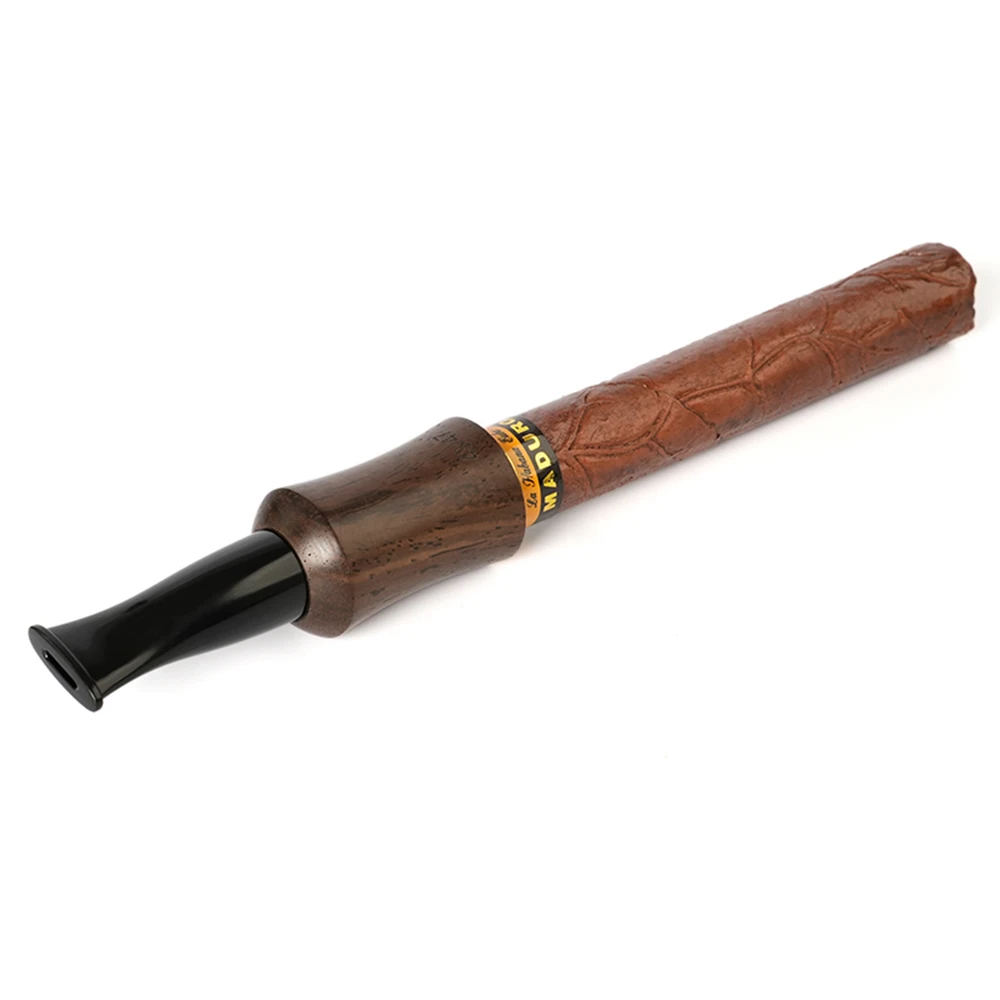 JIBILL 1pc ebony cigar mouthpiece, 38-42 ring, 43-47 ring ,48-52 ring, 53-57 ring ,extended cigar handle for 9mm filter element
