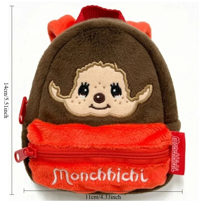 Popular Cute Monchhichis Series Mini Storage Bag Kawaii Cartoon Character Creativity Portable Multi-functional Coin Purse Gift