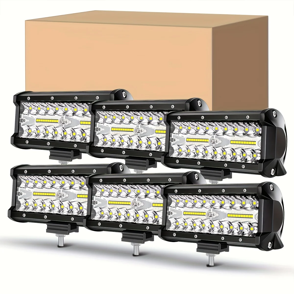 

6,5-дюймовая прожекторная светодиодная панель — противотуманная фара для бездорожья для лодок, грузовиков — 6 шт., супер яркая