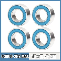 63800 2RSV MAX Bearing 10*19*7 mm 4Pcs C2 Single Row Full Balls Bicycle Frame Pivot Bearing 3800 2RS RSV Ball Bearings 63800LUU
