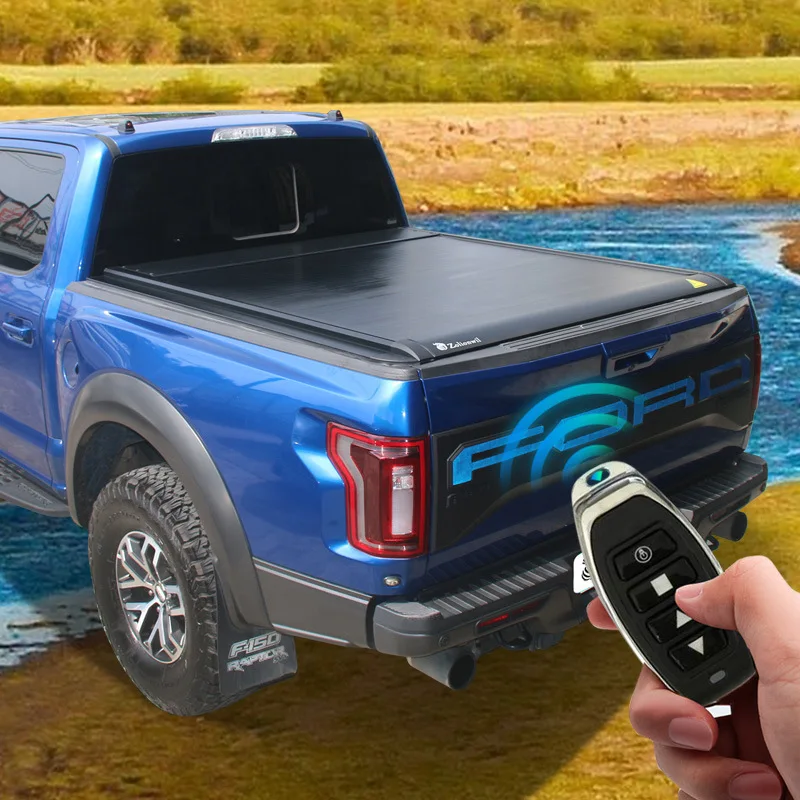 Cocok untuk penutup roller shutter pickup Raptor F150, penutup bagasi belakang truk pickup, modifikasi pintu bagasi elektrik, modifikasi mobil pa