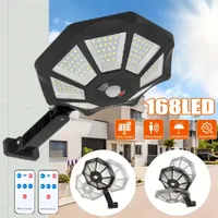 Outdoor Solar Light with Motion Sensor 168LED Street Lights 8 Light Powered Outdoor Light Motion Sensor for Yard Street Lamp