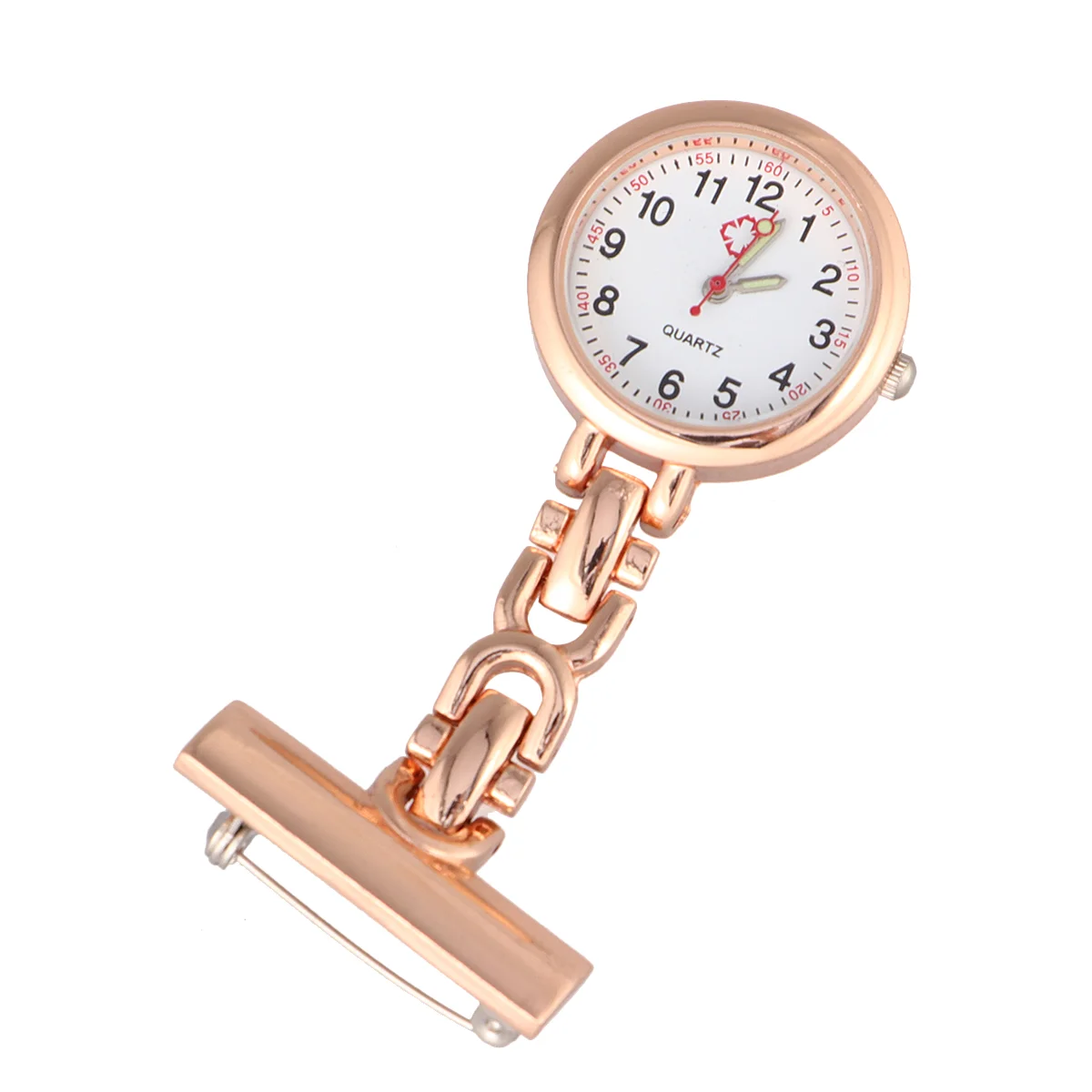 Broche elegante para reloj de enfermera con clip de alfiler, reloj colgante de bolsillo para enfermera médica, reloj de bolsillo retro, regalo