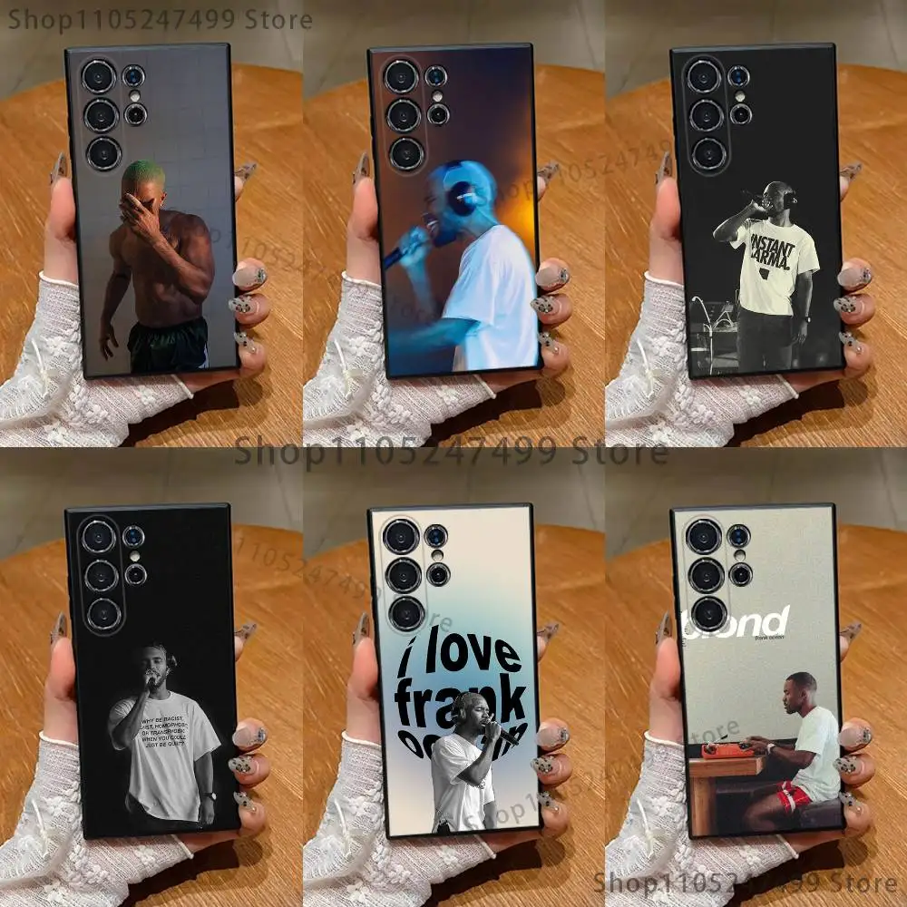 

F-Frank Singer Ocean Phone Case For Samsung S25,S24 Ultra,S20,S30 plus,S22 plus,S23,S30 Ultra 5G Silicone Black Shell