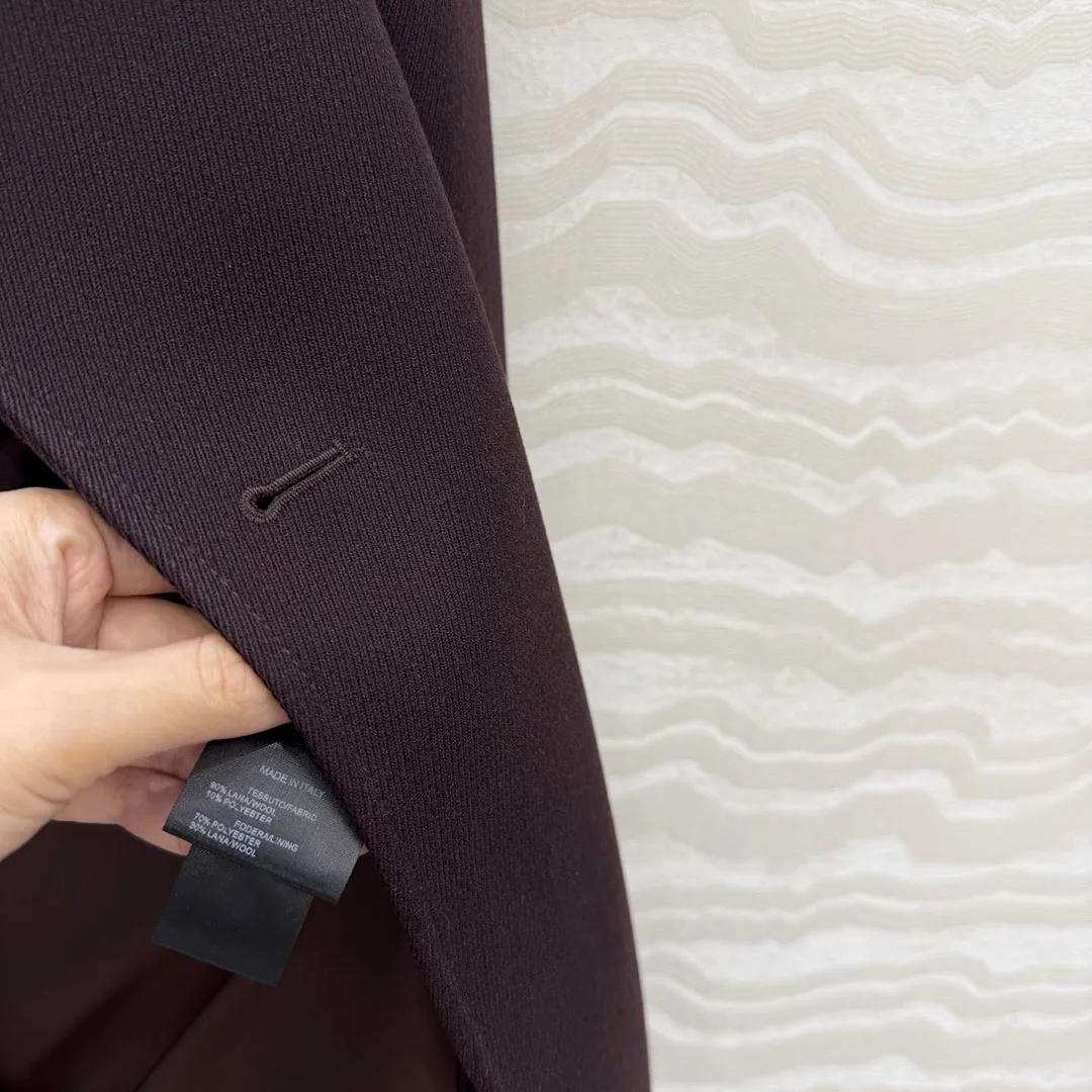 Nuovo autunno inverno marrone trench di lana pettinata donna bavero manica lunga doppio petto cintura sottile soprabito lungo retrò alla moda