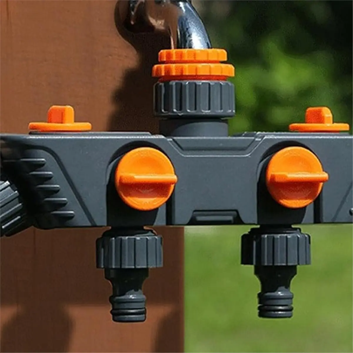 【frki】 Hose Diverter Faucet Water Connector One in Four Out Valve Diverter Four Way Garden Hose Diverter Faucet Diverter