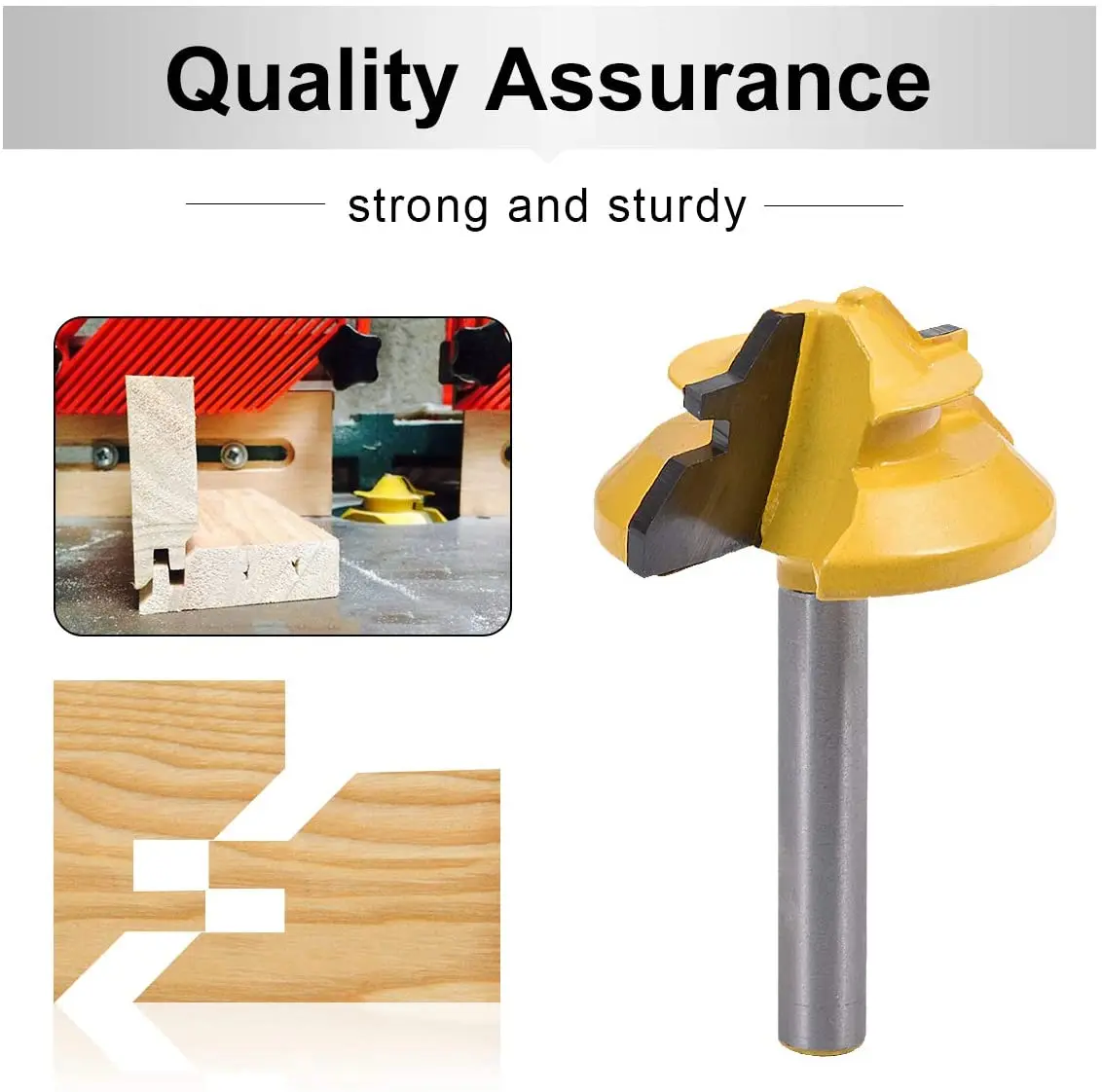 45 Độ 1/4 Inch * 1-3/8 Vít Khóa MITRE Router Bit Tenon Xay Cắt Cho Gỗ Dụng Cụ Cắt dụng Cụ Cắt