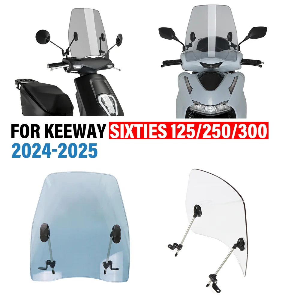 

Universal Windscreen Windshield Wind Deflector Front Screen Motorcycle Electric Scooter FOR KEEWAY SIXTIES 125 250 300 2024-2025