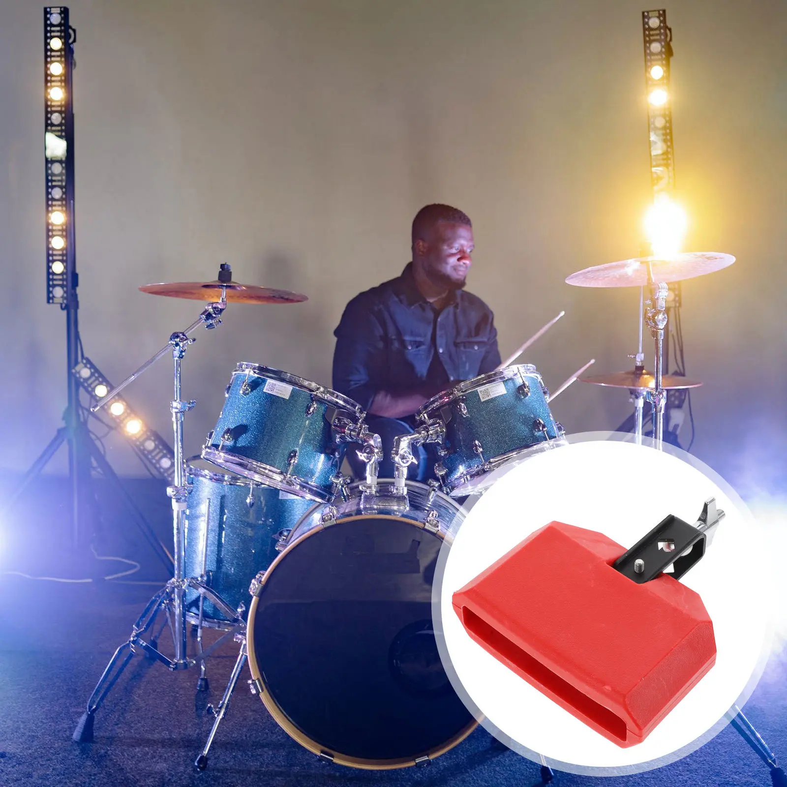 

Sturdy Drum Set Cowbell Smooth Wear Resistant High Grade PVC Material Drum Kit Special Accessory Reliable Percussion Part
