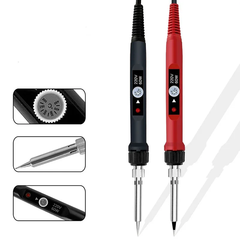 

Intelligent Temperature Control Electronic Soldering Iron 60W Electric Tin Welding Torch Internal Drawing Job Tools Phone Repair