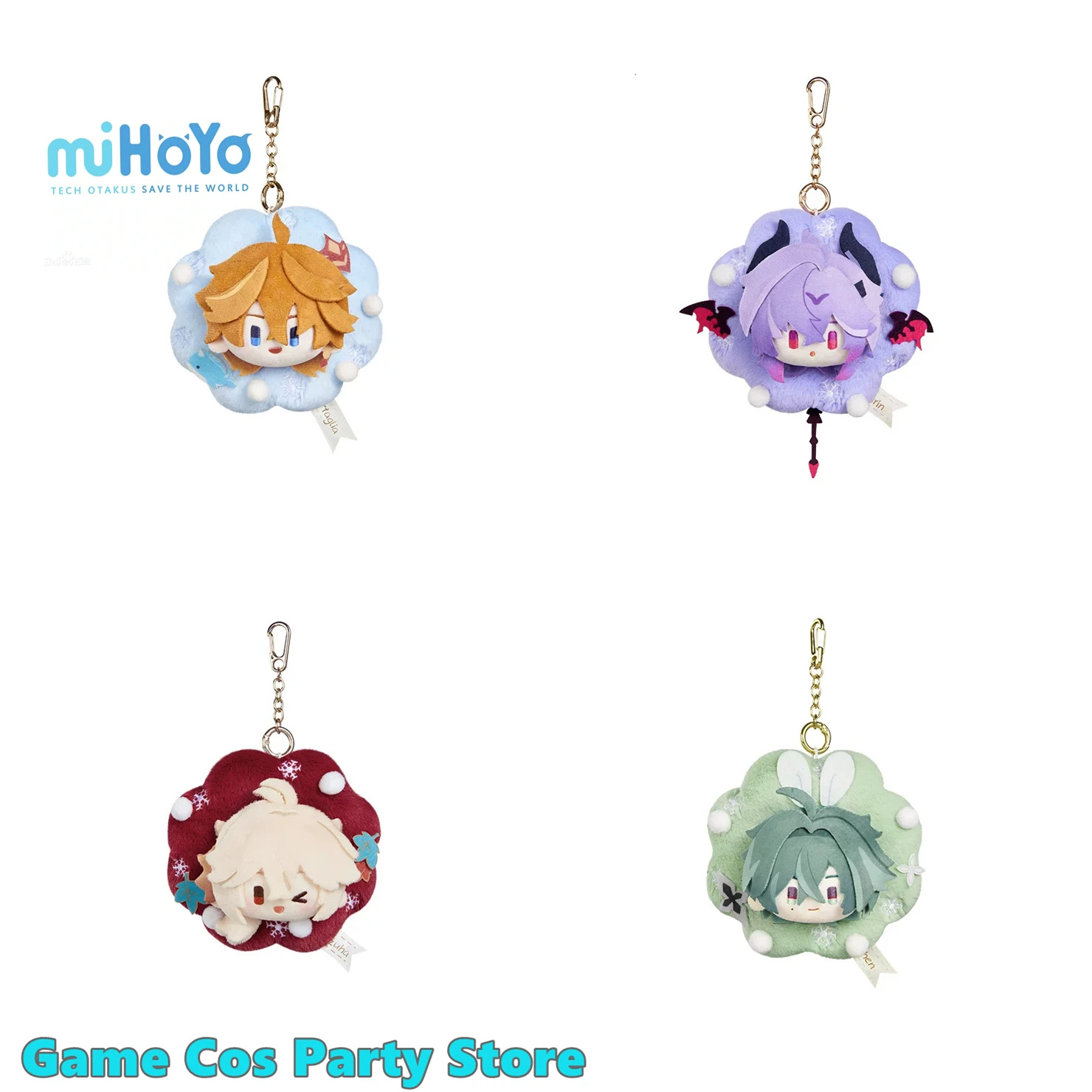 [Genuine] MiHoYo Official Merch Genshin Impact Serene Winter Series Charms Durin Luon Pendant Kazuha Tartaglia Dolls Xmas Gifts