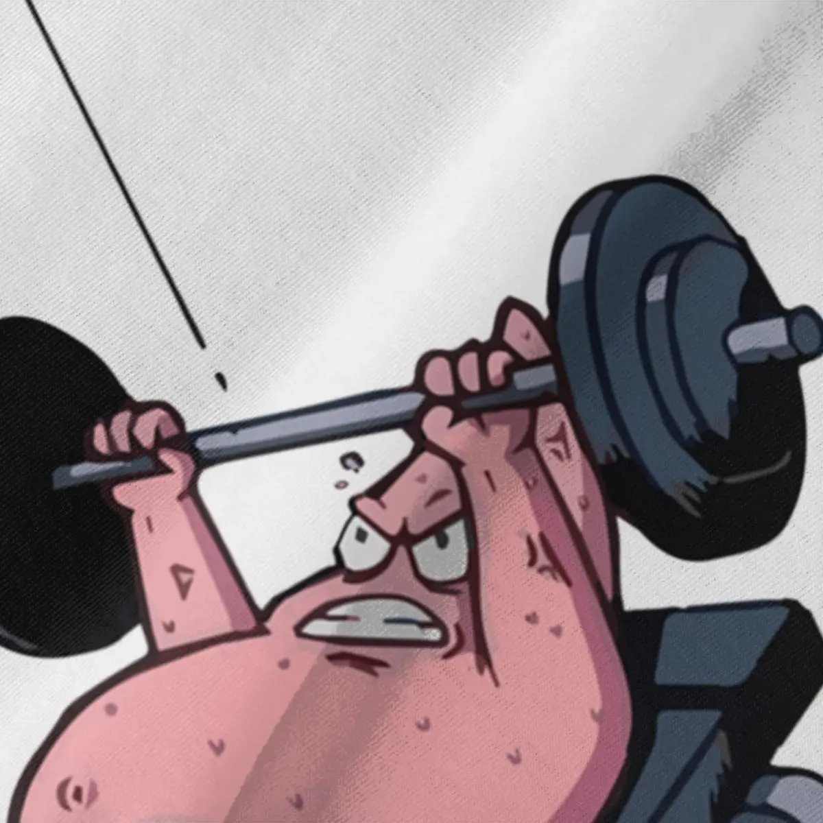 تي شيرت صيفي باتريك جيم بأكمام قصيرة للرجال مقاس صغير تي شيرت أبيض #3