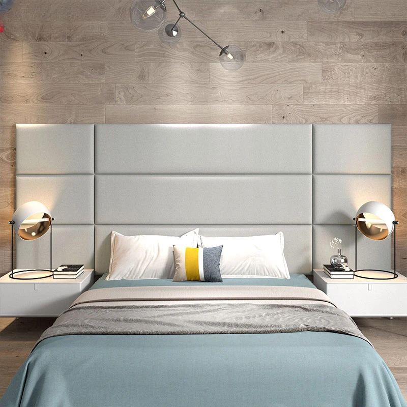 Bedroom Soft Bag Headboards Wall Stickers Anti-collision Cloth Self-adhesive Paneles Acusticos De Pared Mural Kids Room Decor