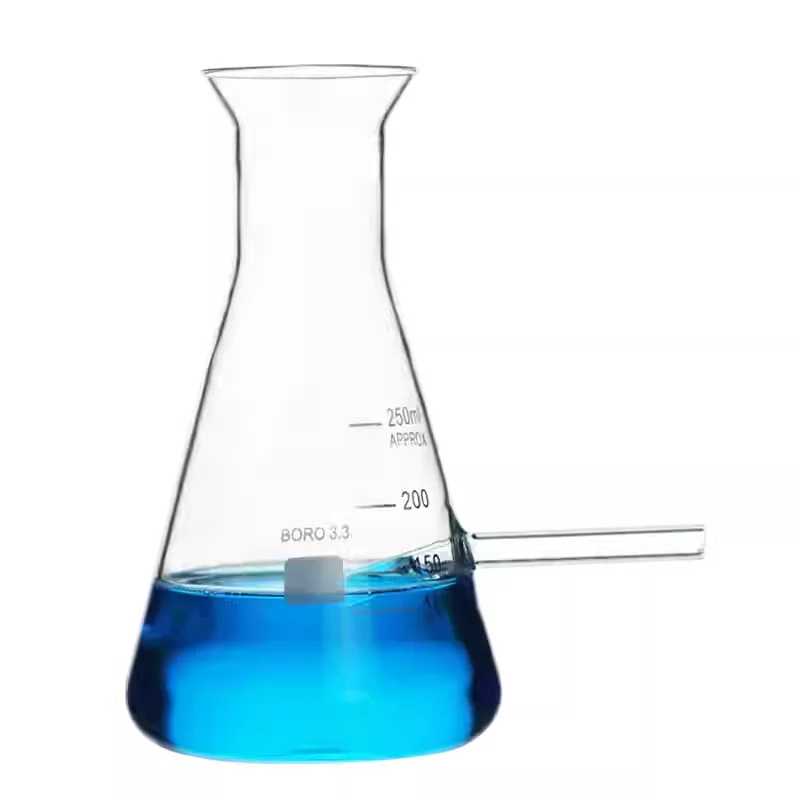 Acidity pH titration laboratory glassware with nitrogen blowing tube plug conical flask - view 5